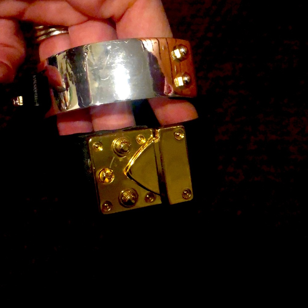 You get to cuff bracelets one silver and one gold